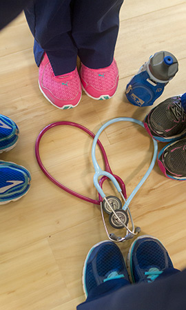 stethoscopes in the shape of a heart
